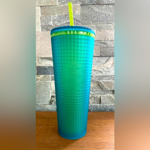 Starbucks venti tumbler grid‎ green mountain dew cup